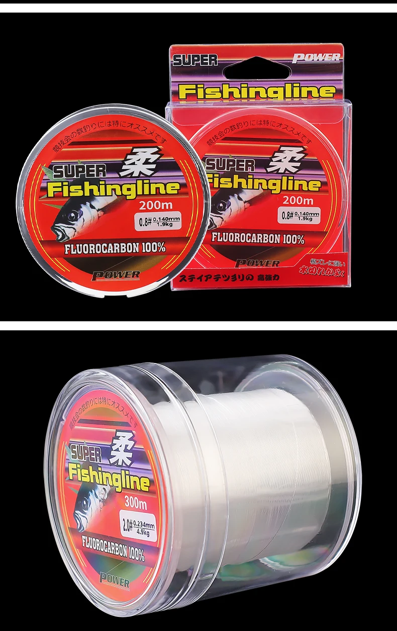 Línea de pesca de fluorocarbono de alta calidad súper para experiencias de pesca versátiles y duraderas