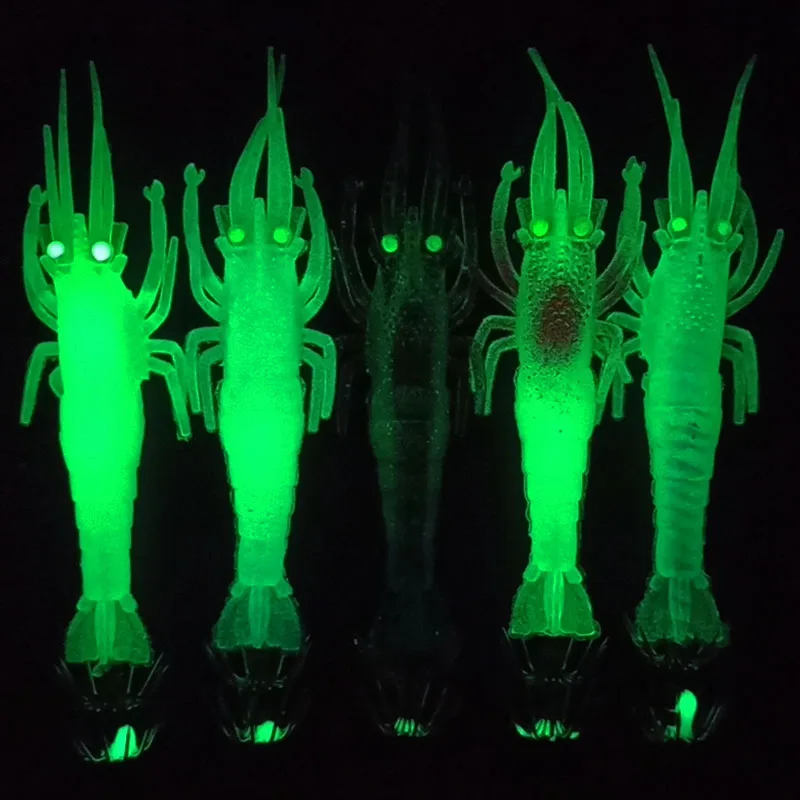 Señuelo de pesca suave de camarón, 1 unidad, 10g11cm, brillo, pulpo, sepia, anzuelo de calamar, cebo Artificial, aparejos de pesca - imagen 2