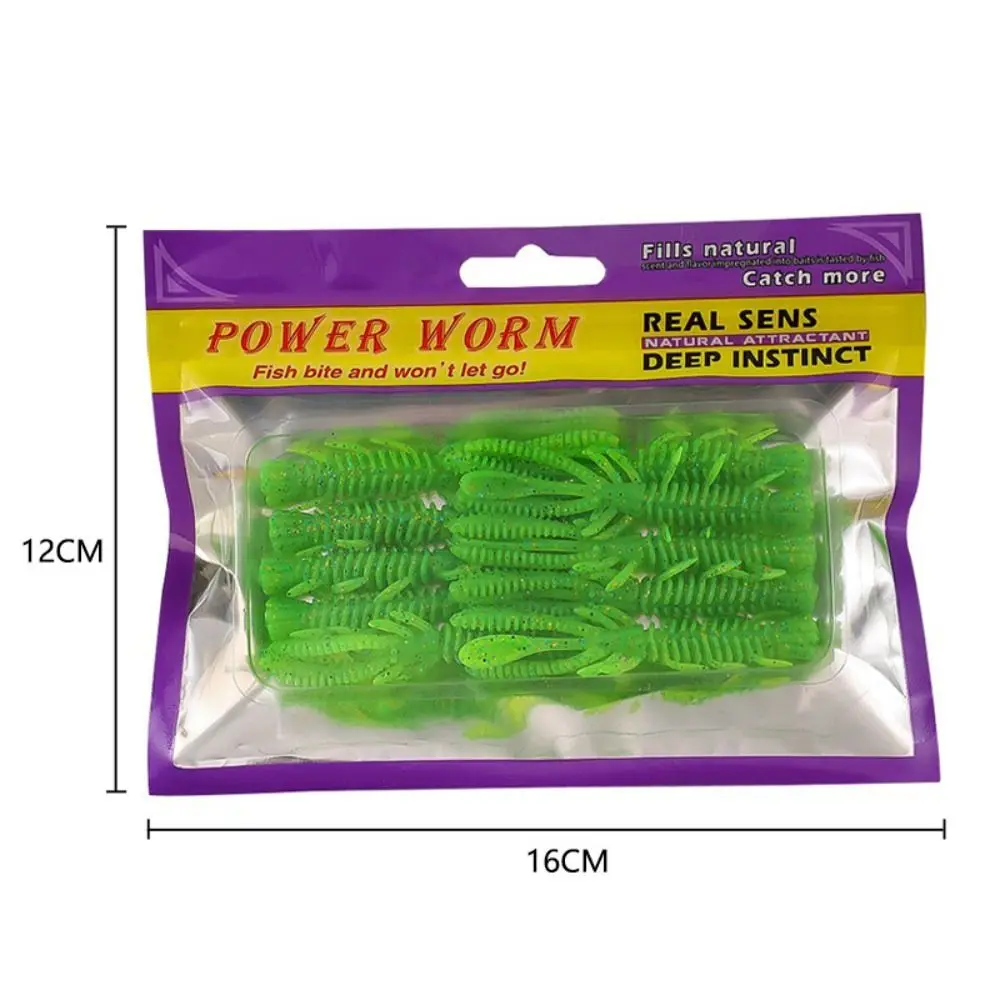 10 Uds. Señuelos blandos de pesca de TPE duraderos 6 colores plantilla de pesca suave señuelo 70mm cebos flotantes para pececillos pesca - imagen 4