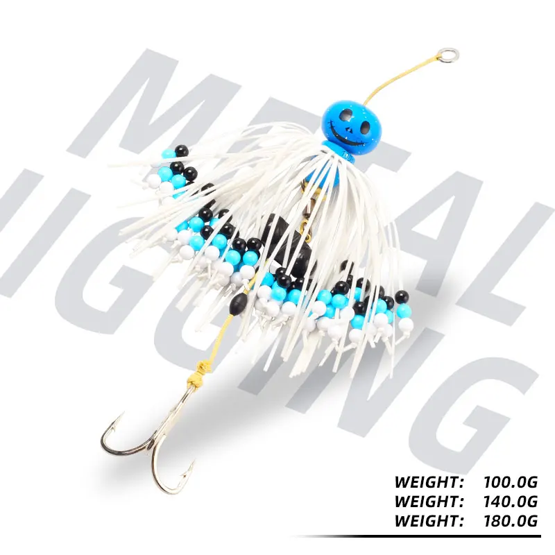 Equipo de pesca de bagre Magic Works, señuelo de goma Tair, cebo de pesca Artificial de mar, barco, 100g, 140g, 180g, falda de goma, aparejos de bagre - imagen 5