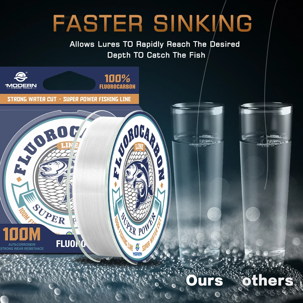 Zukibo-sedal de pesca líder de fluorocarbono 100%, sedal de pesca de carbono japonés, resistente a la abrasión, resistente a los golpes, Invisible - imagen 5