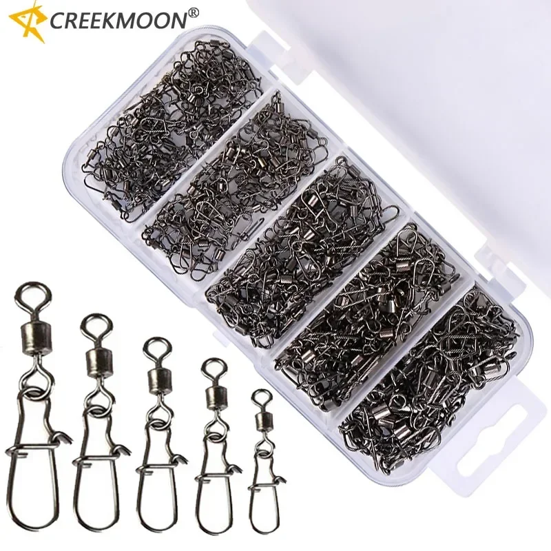 210/95 unids/caja anillos de alta velocidad conectores de pesca anillos giratorios de rodamiento de bolas de acero inoxidable para señuelo giratorios accesorios de pesca - imagen 3