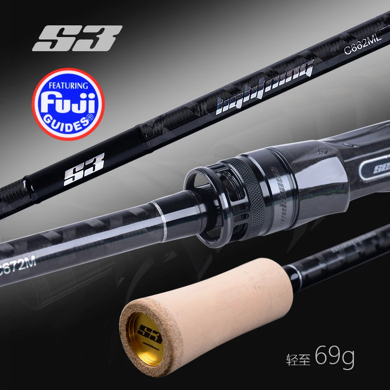 Seebass S3 Caña de fundición Toray M40J+M40X XF ultrarrápida