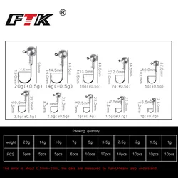 FTK Jig Head bola redonda vástago largo sin malezas para vinilos