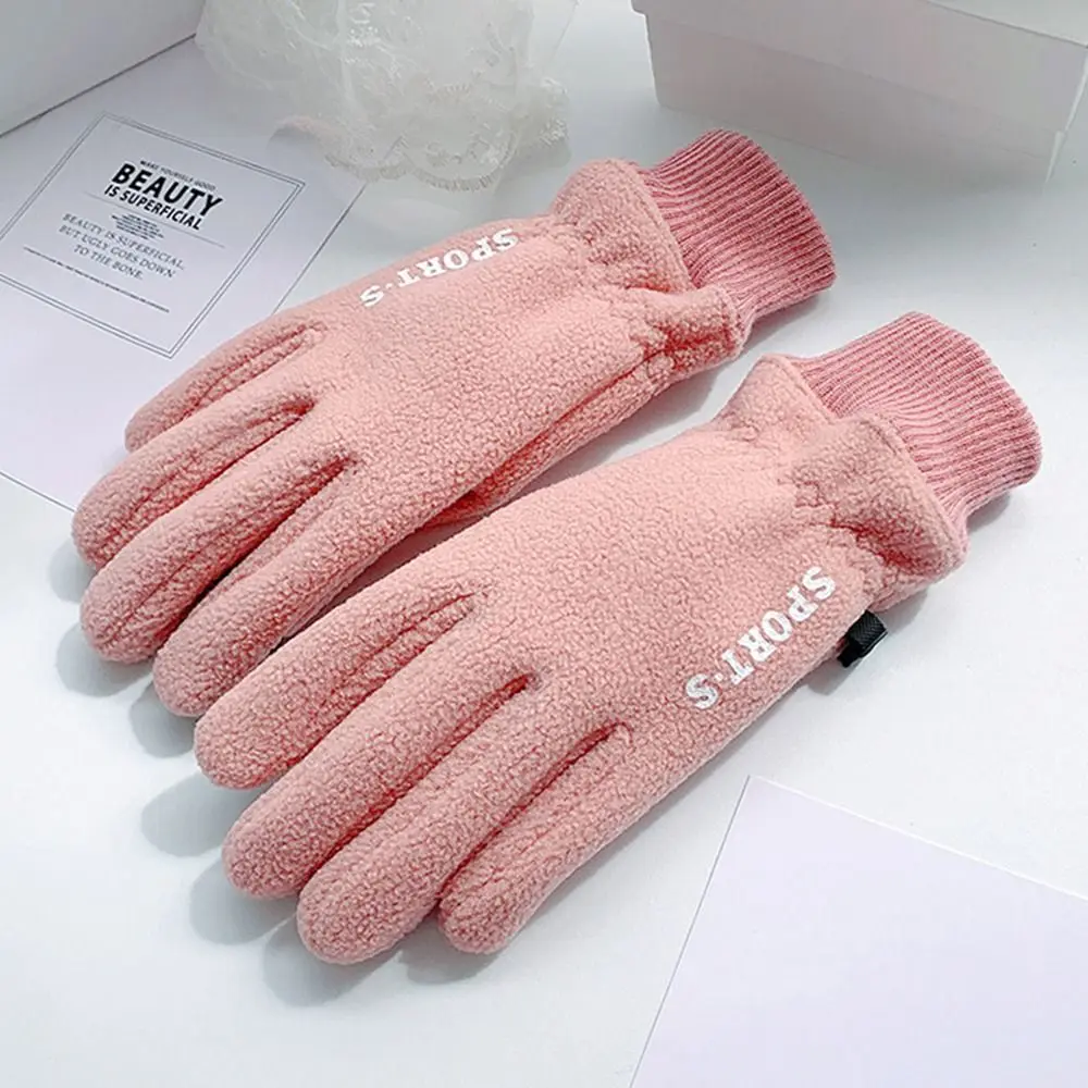 Guantes coloridos y cálidos para mujer, manoplas gruesas con dedos abiertos para montar, pantalla táctil, suministros deportivos para exteriores, moda de invierno y otoño - imagen 3