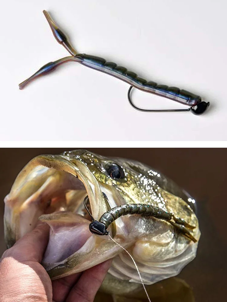 Cebos de rifles americanos Warlock Shakey Head Hook, gancho de cabeza de plomo, gancho Gamakatsu - imagen 5