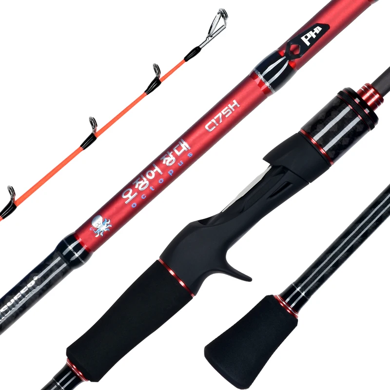 Felenhai-cañas de pescar Jigging con punta de titanio, fundición de pulpo, 1,75 m de potencia M/H, 20-120g, T1000, caña Phishger de calamar de carbono de alta calidad