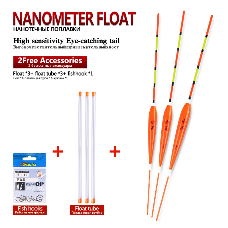 Kit Flotadores Nano Bobber con Tubos para Pesca Superficial