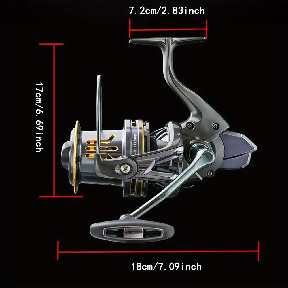Ghotda 9000-14000 copa de línea oblicua de Metal completo Jigging Trolling tiro largo fundición agua salada Surf gran mar carrete de pesca giratorio - imagen 4