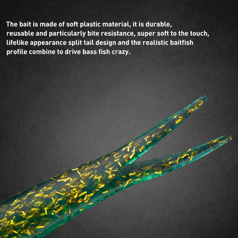 Señuelo suave 5 uds flotante 12cm 10g caída Shotting cebo suave señuelo de pesca Wobblers Leurre Souple señuelo caminar los señuelos del perro - imagen 4