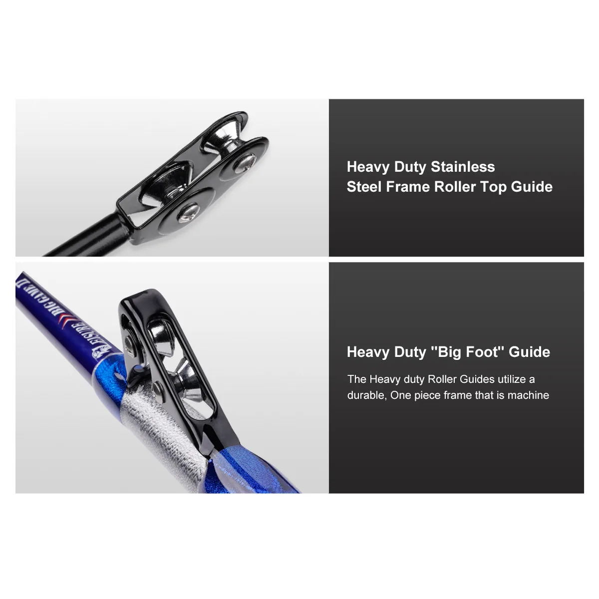 Noeby-All Rodillo de pescar convencional, cañas de pescar, 50-120 lb, trasero de aluminio, vidrio electrónico, caña de pescar de mar resistente, 1,83 m - imagen 4