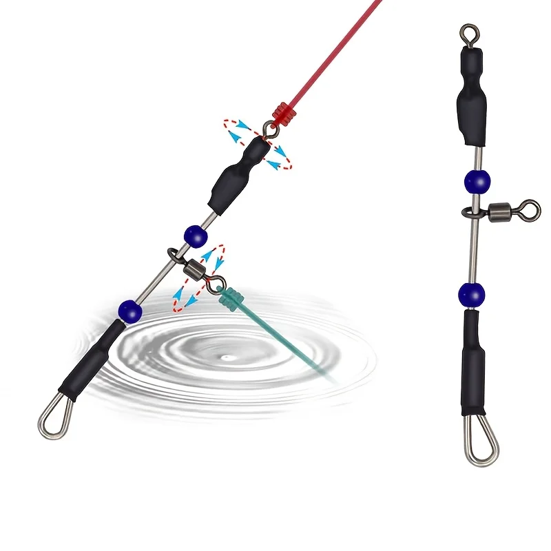 Giratorios de pesca con rodamiento – Acero inoxidable multicolor - imagen 2
