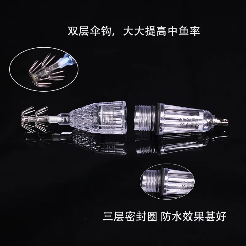 Anzuelos de calamar LED de Japón, señuelo luminoso de 17cm y 12cm para pesca en el mar - imagen 3