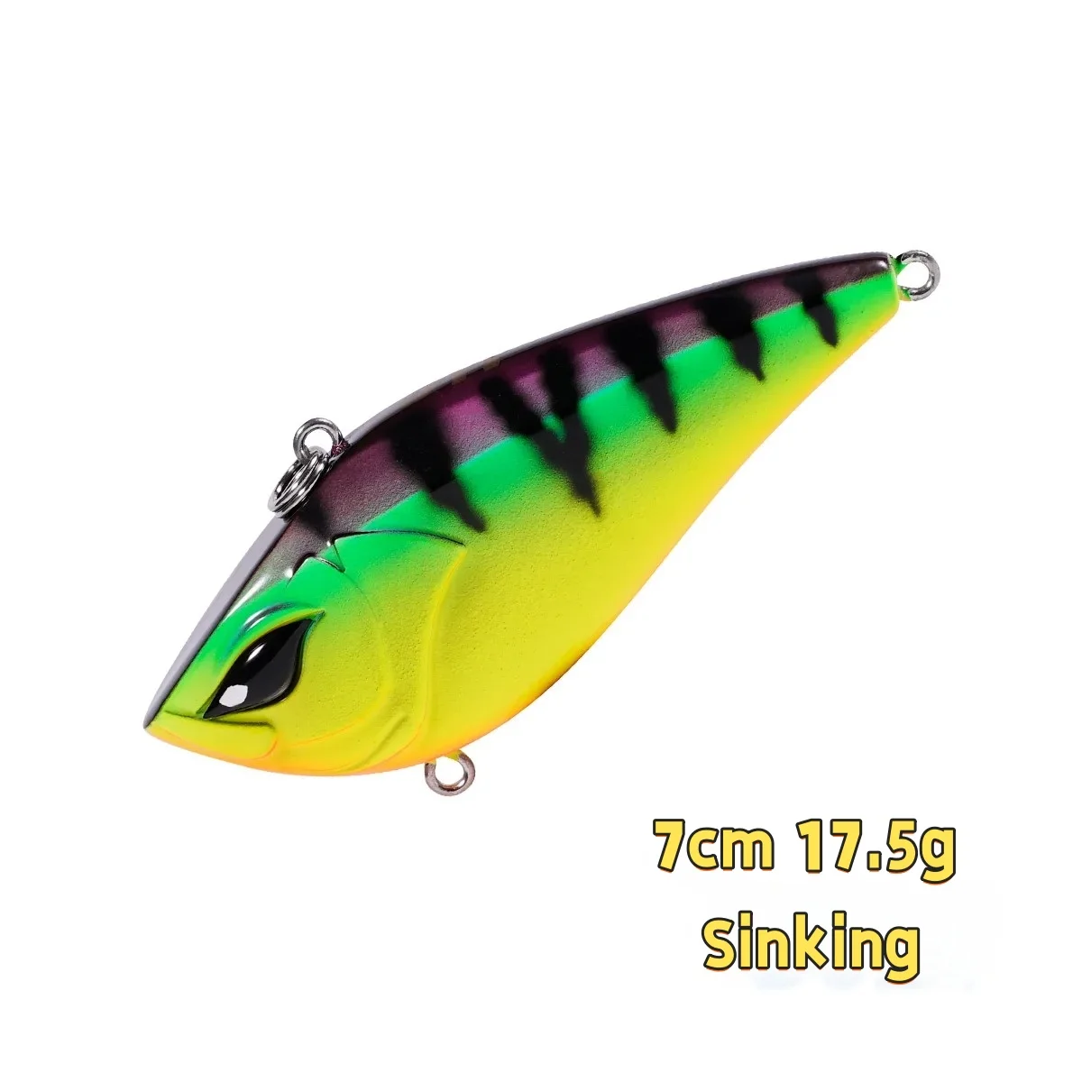 Señuelo de pesca con vibración vib que se hunde, 70mm, 17,5g, cebo de pesca de invierno, señuelos duros artificiales, aparejos Wobbler, 2 uds.