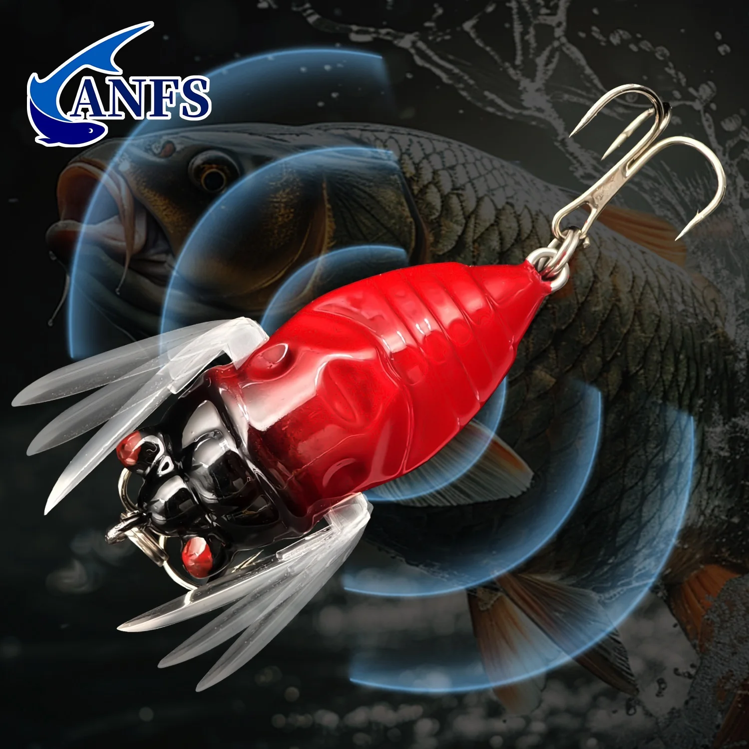 ANFS Juego de señuelos de pesca premium de 4 piezas: cebo artificial realista para una pesca exitosa, regalo de pesca perfecto para hombres para pescadores - imagen 3