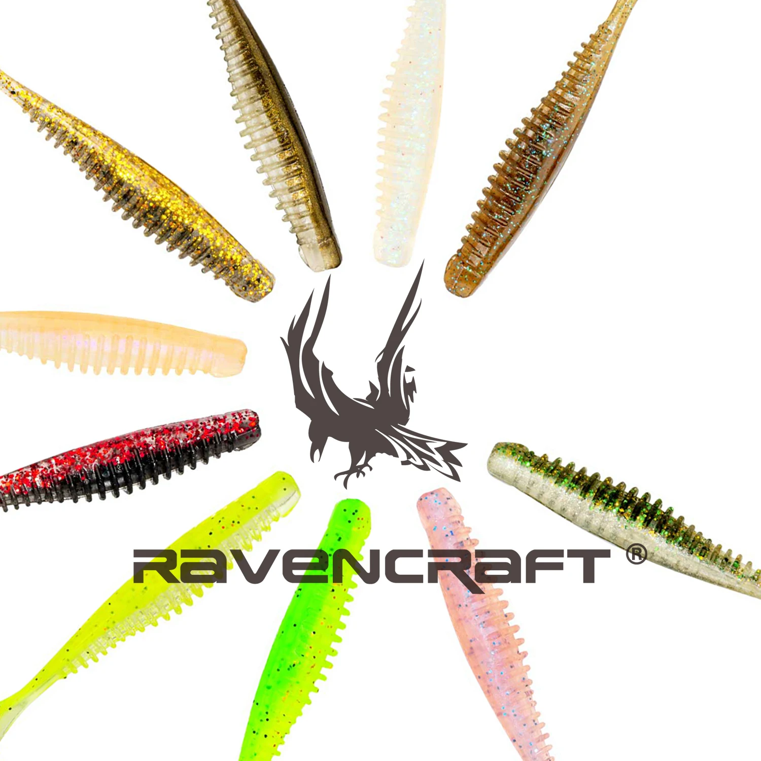 Ravencraft 2,2/2,7/3,2/3,7 pulgadas cola de paleta señuelo suave Wobbler señuelos de lubina trucha Swimbait cebos MADFRY aparejos de pesca - imagen 2