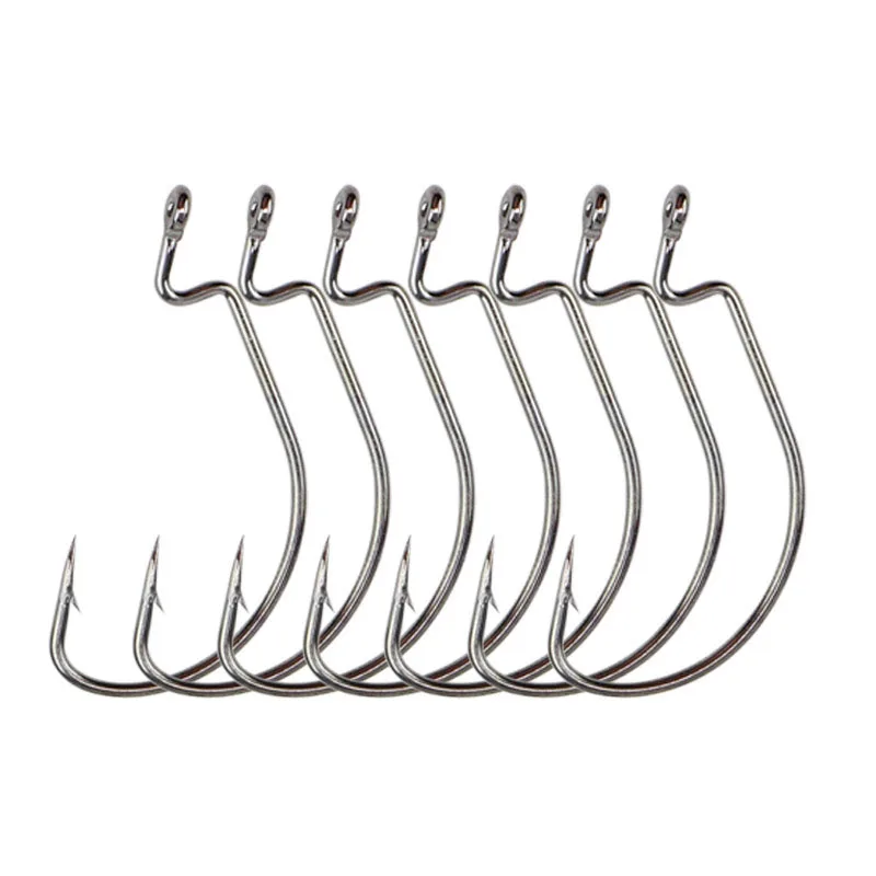 Anzuelo Offset Texas Rig EWG delgado vientre ancho lubina pargo - imagen 5