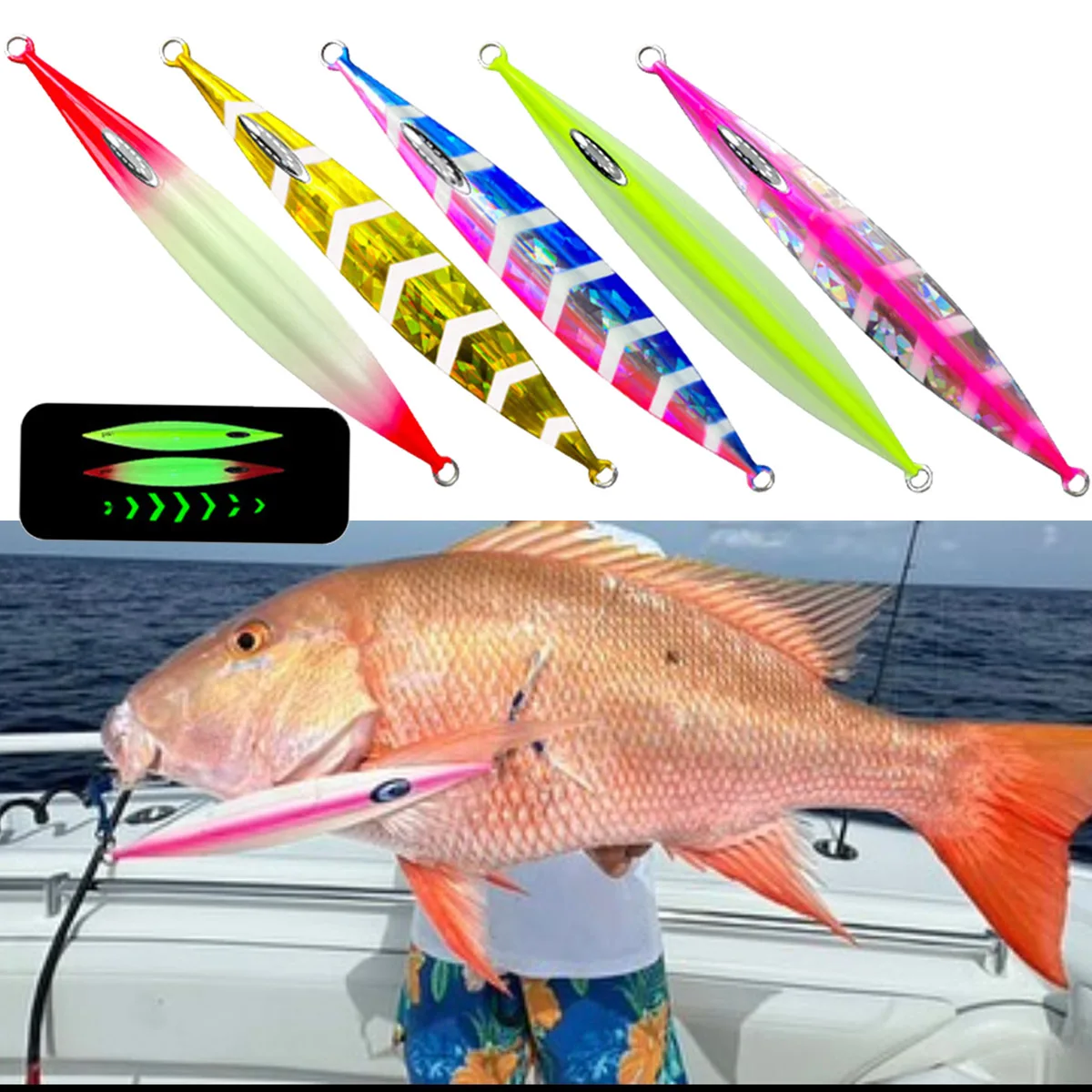 Señuelo de pesca Jigging de Metal de paso lento, 120g150g200g250g300g, plantillas de caída de fundición larga, agua salada, Mahi, malta, atún, aguas profundas - imagen 4