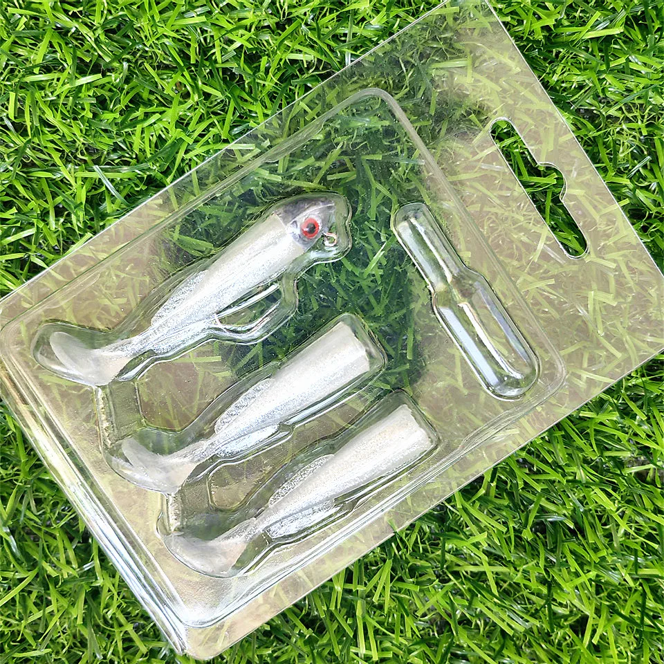 SWOLFY-señuelo de pesca con cabeza de plomo, cebo suave de 5,5 cm y 7,5g, señuelo para pececillos, plantilla para Lucio - imagen 2