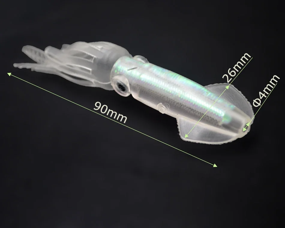 MNFT 1 Uds. Señuelo blando de pesca, Señuelos de Pesca de calamar, accesorios de señuelo de pesca de pulpo, cebo blando para Wobbler de mar - imagen 3