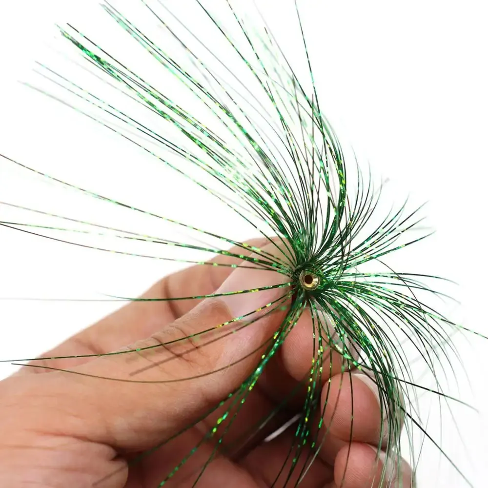 Bimoo 3 uds 3,35 pulgadas de largo holográfico Mylar Flash tubo deslizante Teasers cola Jigging señuelo de pesca lubina Fluke Lucio señuelo de pesca - imagen 4