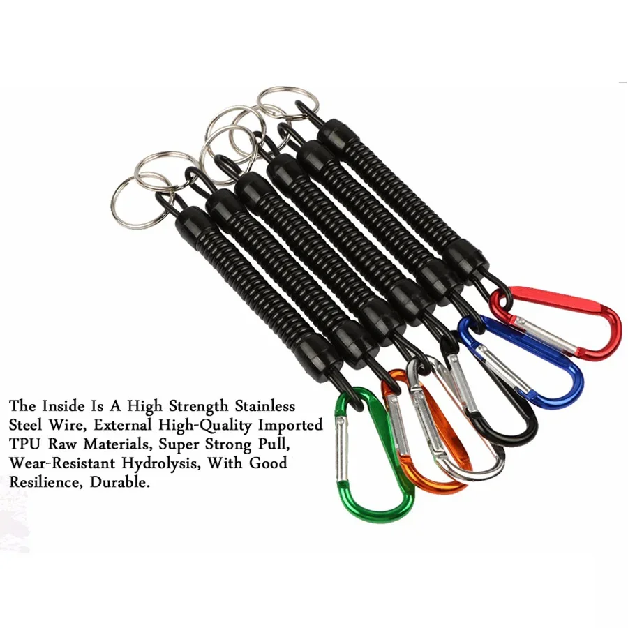 6 uds tirador elástico fijo Antipérdida caña de pescar cuerda tipo rueda de pescado protección herramienta multifunción accesorios de aparejos de pesca - imagen 2