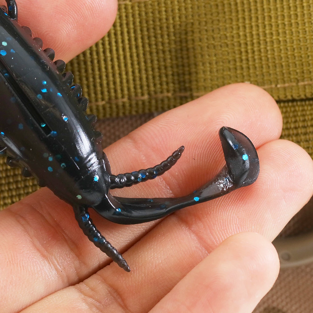 5 uds 8cm Topwater Popper señuelos blandos Señuelos de pesca de lubina Swimbaits libélula larva señuelos trucha de agua dulce Panfish bagre perca - imagen 4