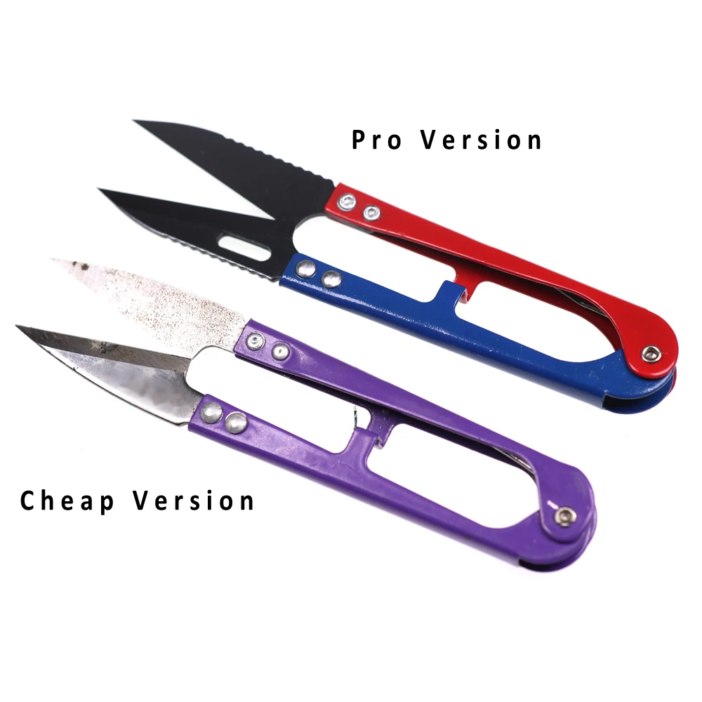 Wifreo, 1 unidad/2 uds., tijeras para atar moscas en forma de U, cortaúñas de costura, Mini tijeras, pinza de recorte, tijeras cortadoras de hilo de pesca - imagen 5