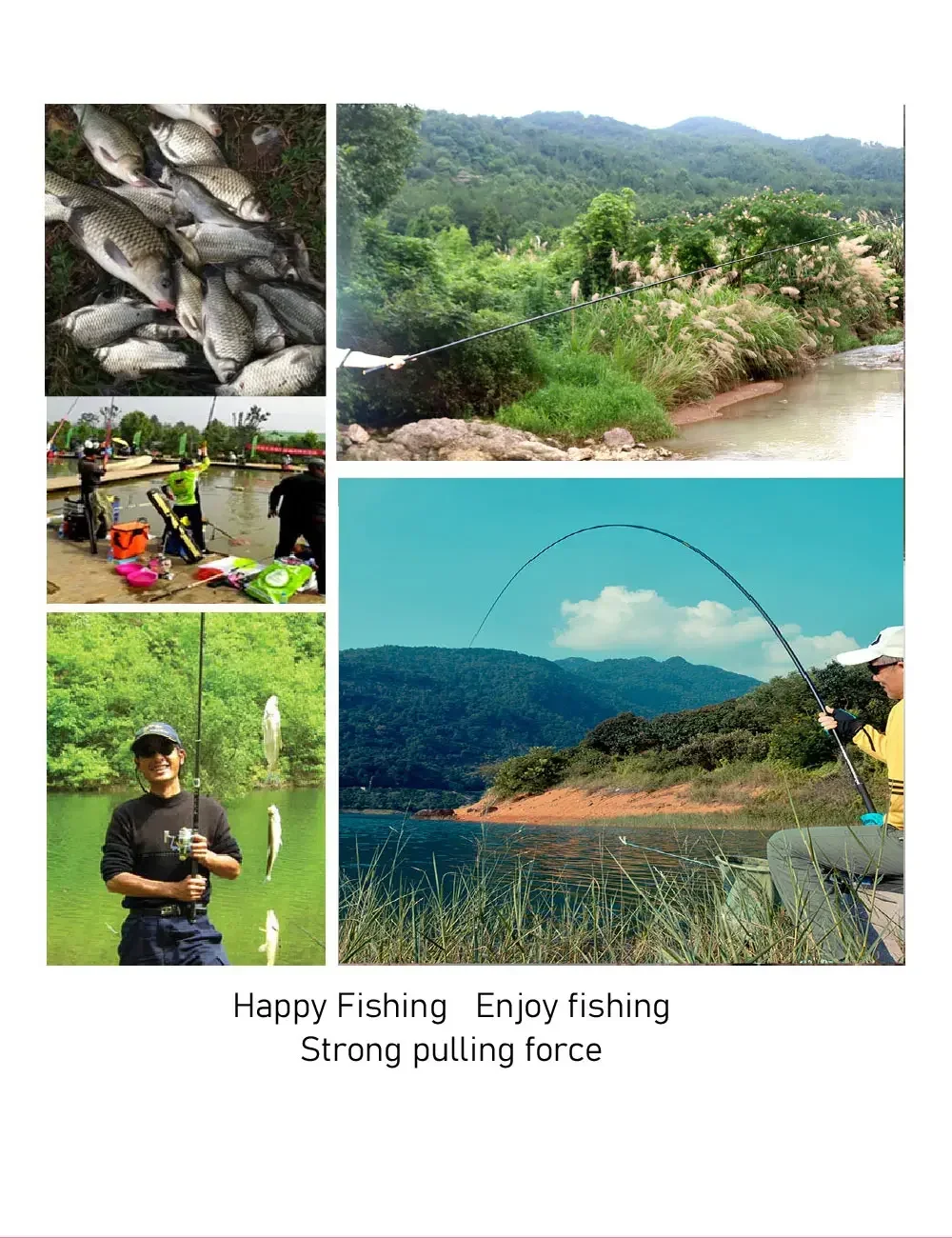 Experimente la emoción de la pesca con nuestro equipo de alta calidad y configuraciones serenas al aire libre