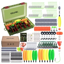 Kit para la Elaboración de Aparejos de Pesca de Bagre Goture, Equipo de Pesca de Bagre con Anzuelo Luminoso, Emerillón, Plomos, Sonajero, Flotador, Topes