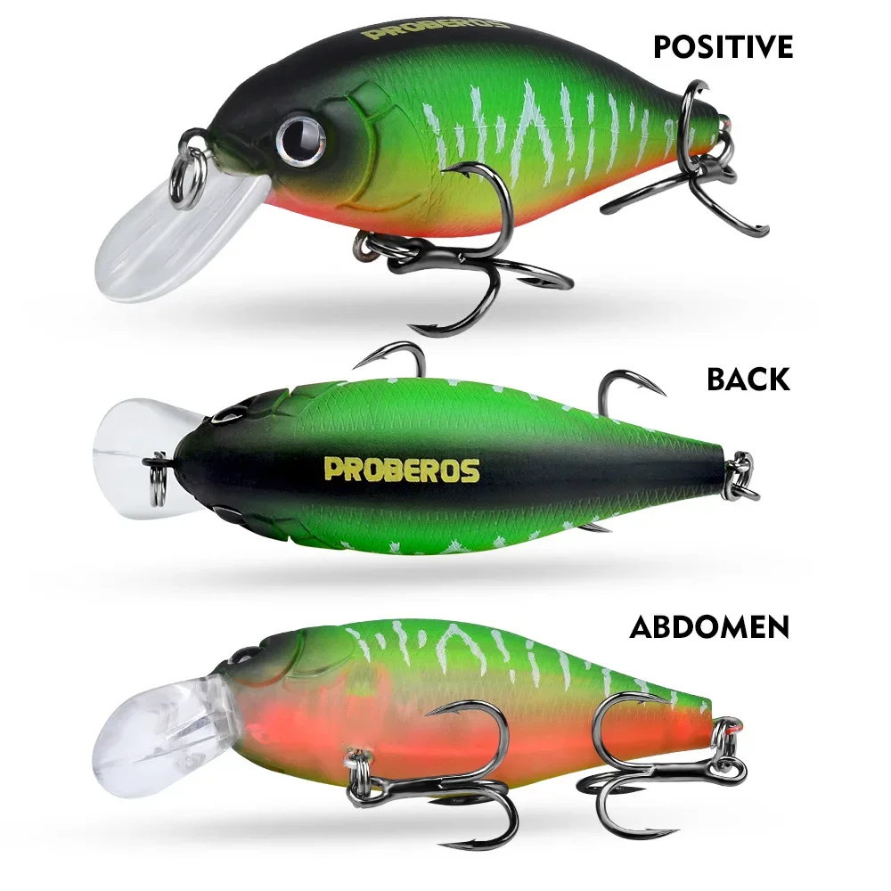 75mm 14g nueva calidad hundimiento Crankbaits Señuelos de pesca manivela de buceo para Lucio cebos duros artificiales aparejos de pesca - imagen 5