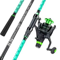 Sougayilang Combo Spinning – Caña 3 tramos y Carrete para Carpa