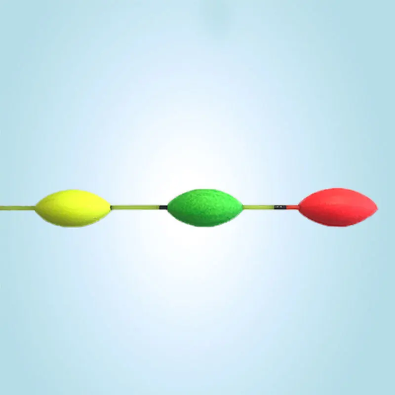 10 Uds. De cola flotante, frijoles llamativos, flotador móvil, emisor de señal de cola, frijoles visuales, herramientas de aparejos de Pesca rojas/amarillas - imagen 3