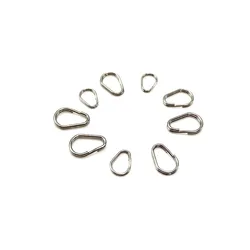 5000 Uds. Señuelo de Pesca SUS304 de doble anillo en forma de gota conector dividido en forma de pera productos de Pesca accesorios de equipo Pesca