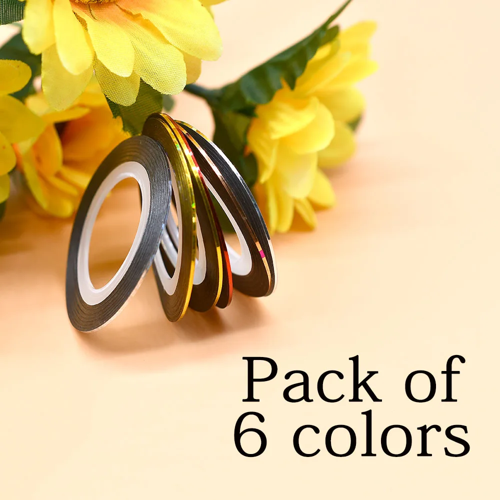 MNFT-Línea de cinta brillante para atar moscas, oropel, Larve, Midge, cabeza corporal, Material decorativo, 6 piezas, 20 yardas, 1/25 "de ancho - imagen 3