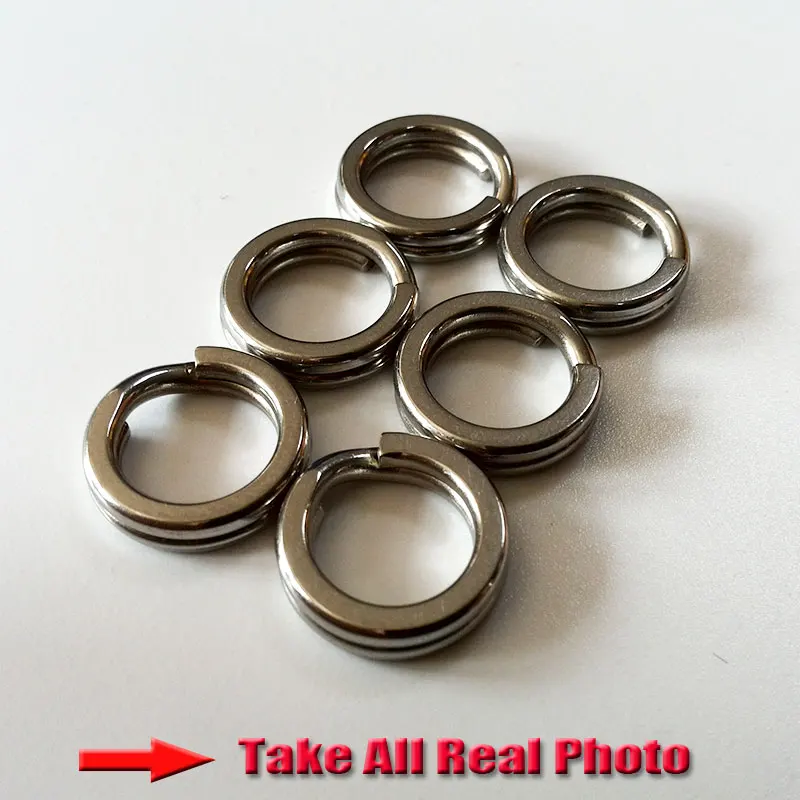 2025 anillos divididos de pesca de acero inoxidable 304 de alta densidad 50/100/200 unids/lote accesorios de pesca de conexión de señuelo