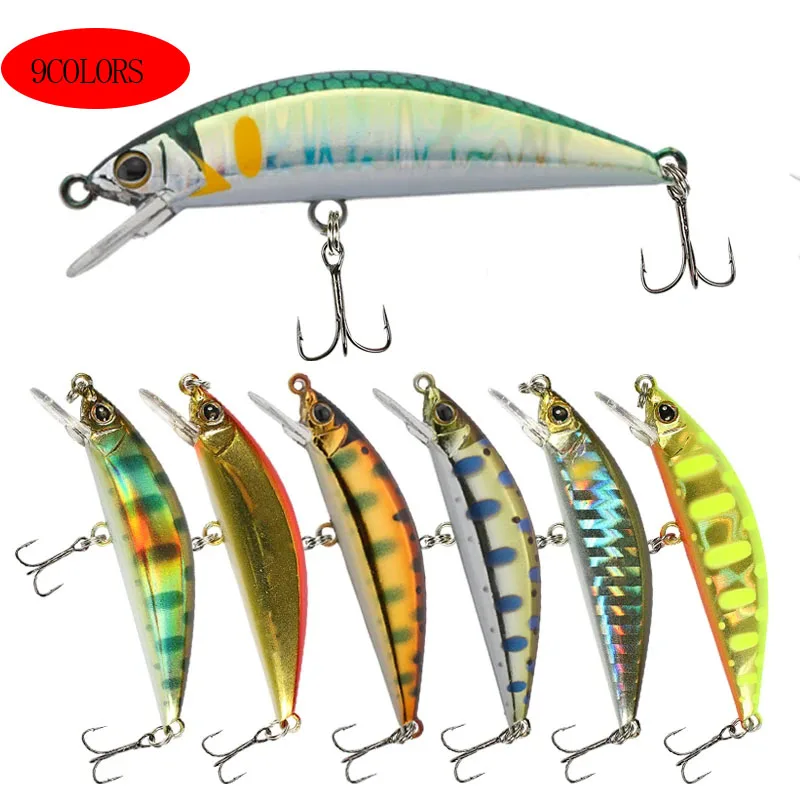 Mini señuelos de pececillo que se hunden, cebo duro Artificial para agua salada, Wobblers para carpa, equipo de Pesca de plástico Swimbait, 55mm, 3,5g - imagen 3