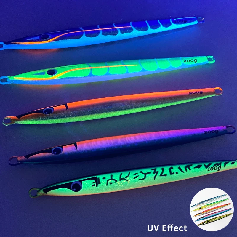 OBSESSION-J97 J98, J98, 160g, 200g, anzuelo de Metal largo Vertical con ganchos de asistencia, aparejo de fregadero lento de besugo de agua salada - imagen 5