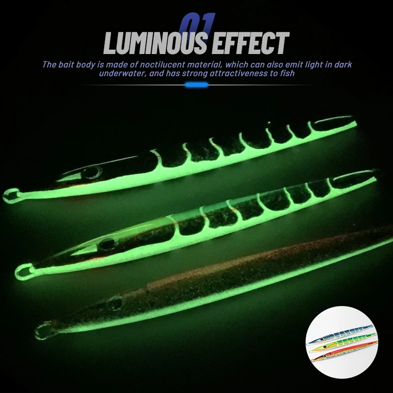 TEASER J97 160g 200g lápiz de Metal duro Jigging señuelo de pescado plantilla de Metal cuchara de hundimiento cebo de Jigging brillo UV Jigbait de pesca de agua salada - imagen 5