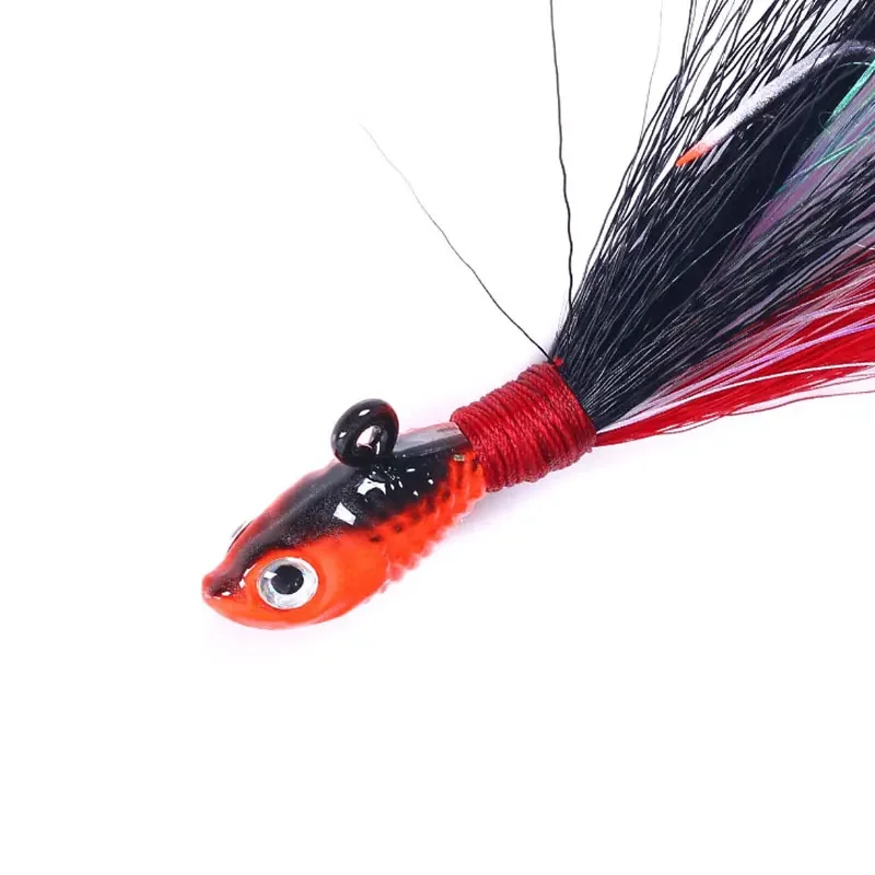 Anzuelo de pesca con cabeza plomada, cebo Multicolor para trucha, lubina, cola de gallo, accesorios de pesca - imagen 5