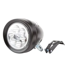 Luz LED Faro Bicicleta Visión Amplia Soporte Metálico Negro