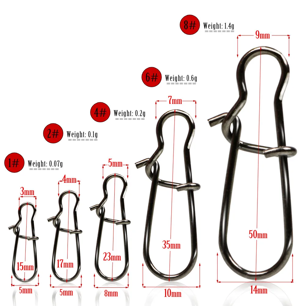Pin giratorio Luer de acero inoxidable para pesca con enclavamiento - imagen 4