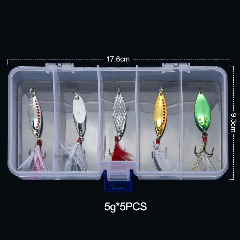 Señuelo de pesca de trucha con cuchara giratoria de Metal, señuelos de sanguijuela Vib, 5g, 7g, 10g, 15g, 20g, cebo Artificial, aparejos de pesca para lubina, perca - imagen 2