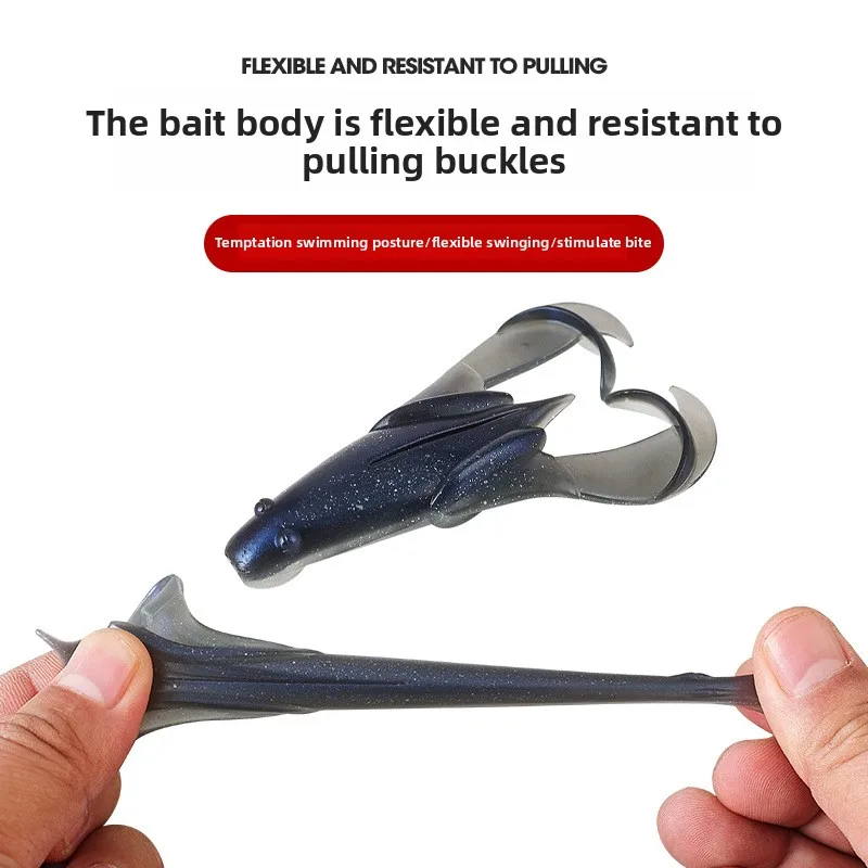 Señuelo de pesca flotante suave, 6 uds., 70mm/7g + 5 uds., anzuelo con cabeza de plomo, cebos de rana, señuelo para trucha y lubina, Swimbait de silicona, Jigging Wobblers - imagen 3