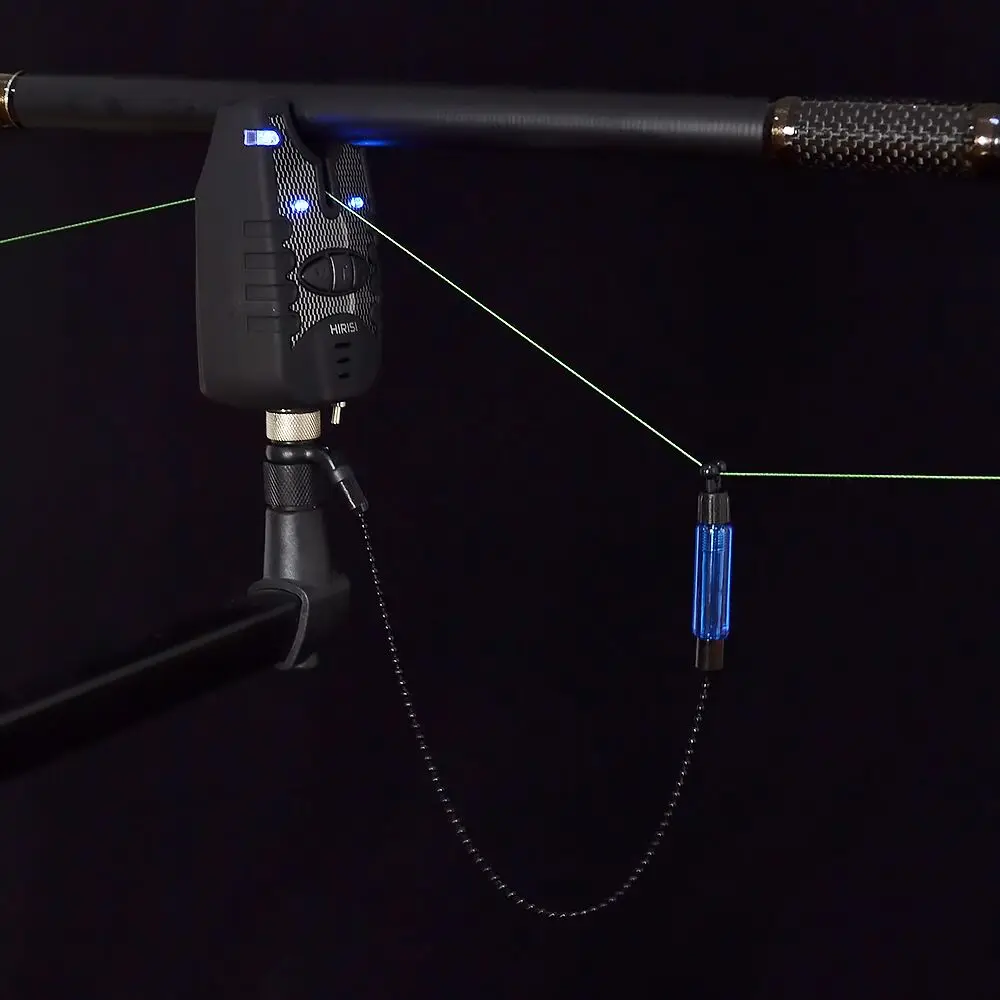 Hirisi 1 + 1 Alarma de pesca de carpa e indicador de alarma de mordedura de pesca LED de 4 colores, accesorios de pesca - imagen 3
