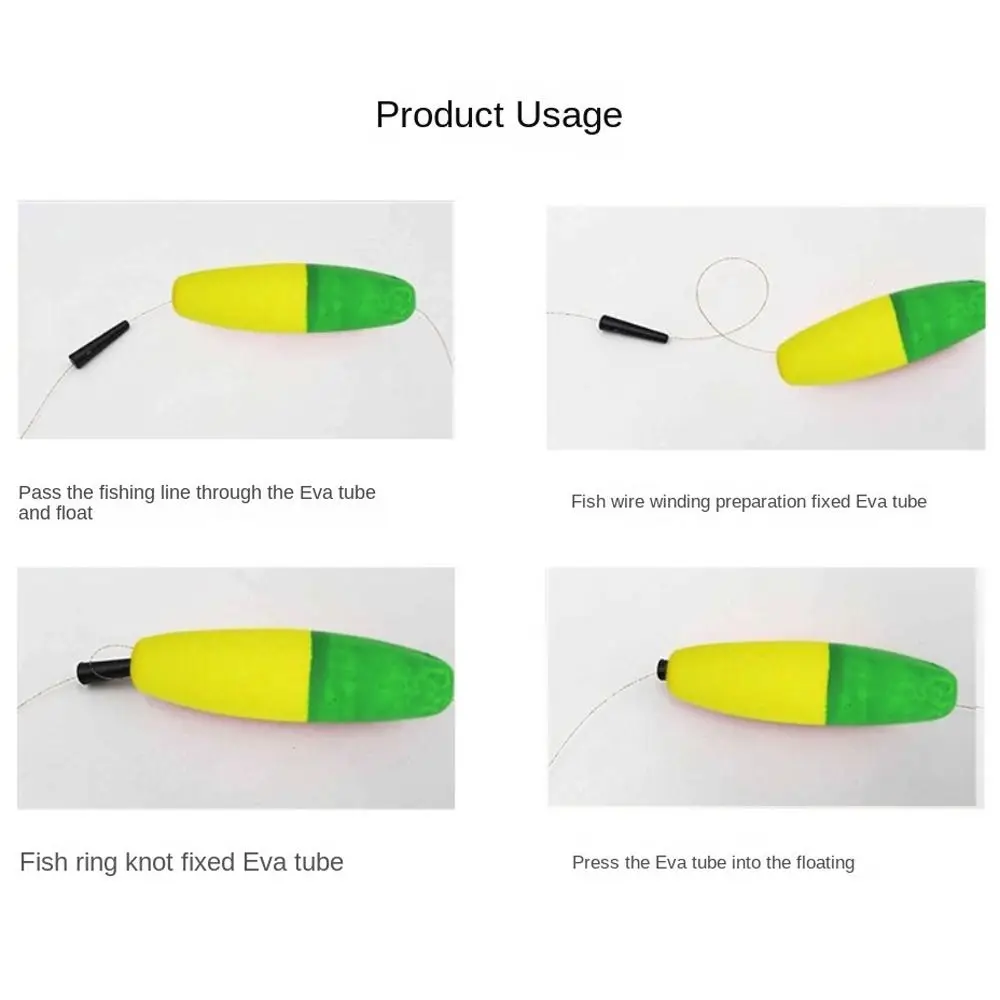 Clavija de pesca Bicolor, 10 piezas, flotadores de espuma, indicador de golpe flotante, corchos de pesca para trucha, Bobbers antideslizantes - imagen 5