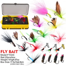 Kit pesca con mosca PROBEROS – Señuelos acero afilados y caja