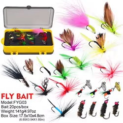 Kit pesca con mosca PROBEROS – Señuelos acero afilados y caja