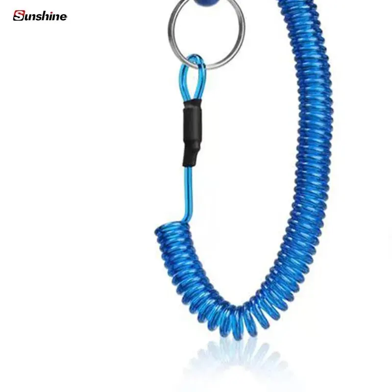 Cuerda de retención MRC de pesca Booms, cuerda máxima de 1,5 m, resorte elástico, liberación magnética, cordón de cable en espiral para herramientas de sujeción de pescado - imagen 3