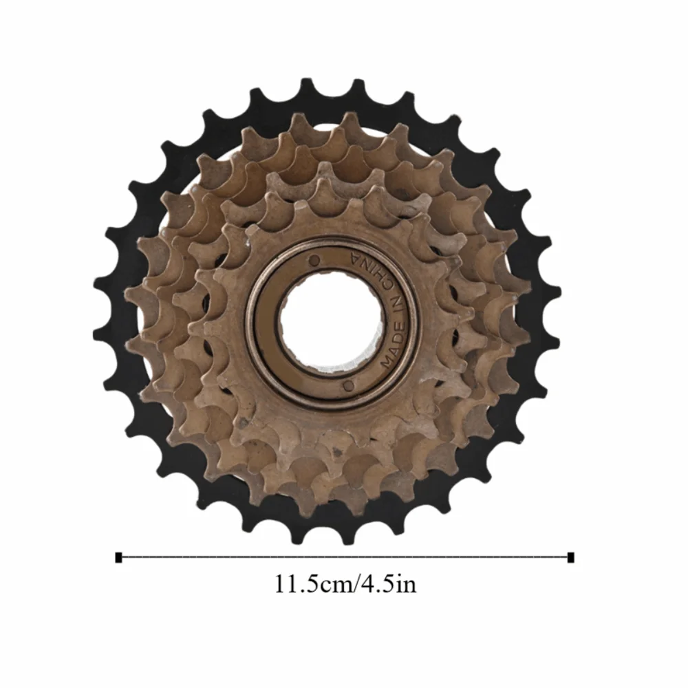 14-28T Fietsvrijloop Koolstofstaal Zwart en Bruin Fietscassettetandwiel 7-speed Eenvoudige installatie - imagen 3
